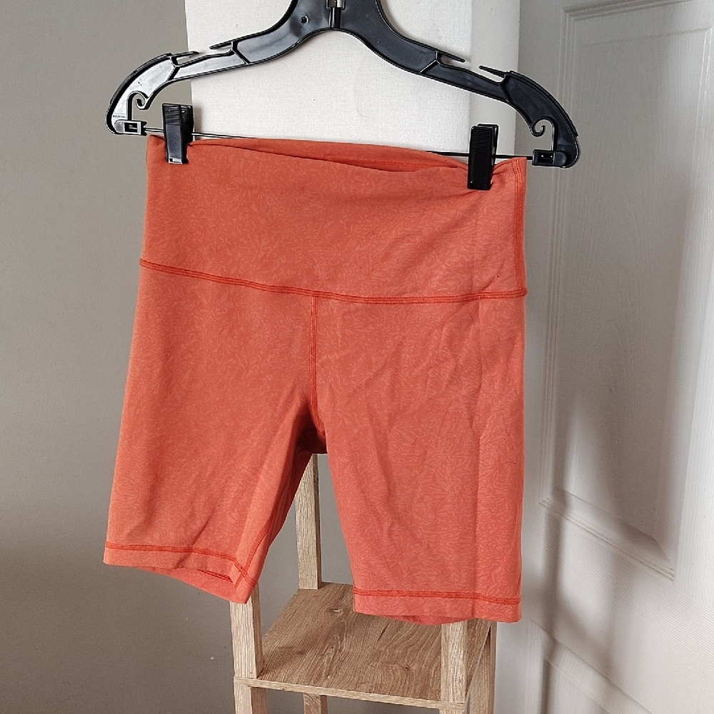 lululemon athletica Orange Bike Shorts
